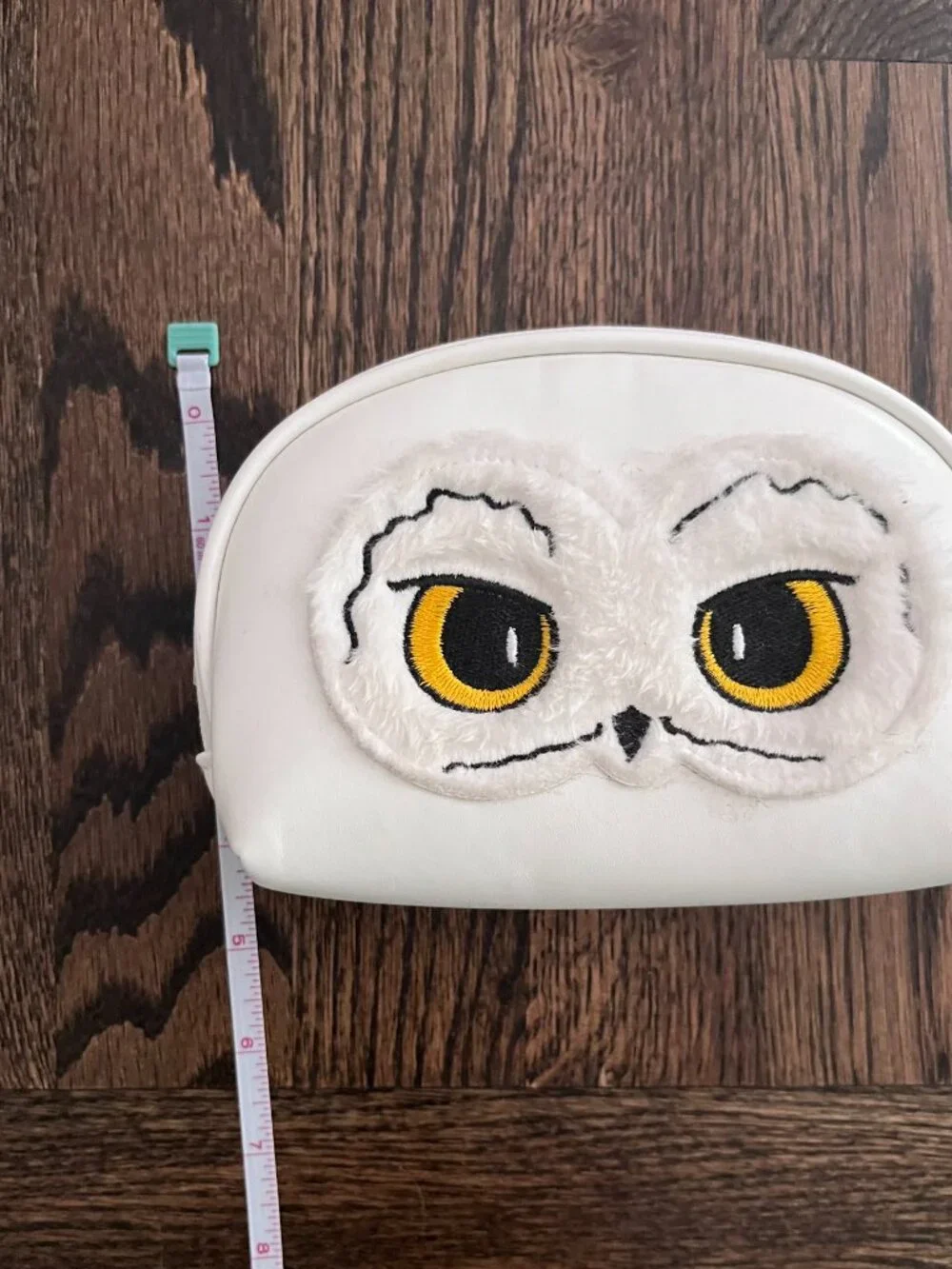 Harry Potter Hedwig Owl Makeup Pouch Cosmetic Bag White Plush